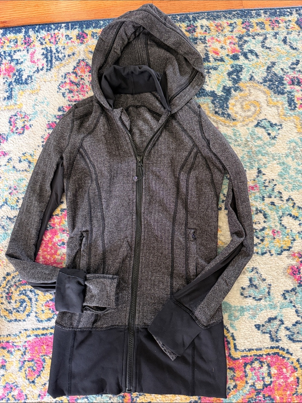 lululemon athletica Dark Gray Hooded Zip Jacket